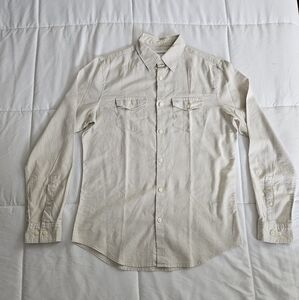 Calvin Klein Men's Beige Button-Down Shirt